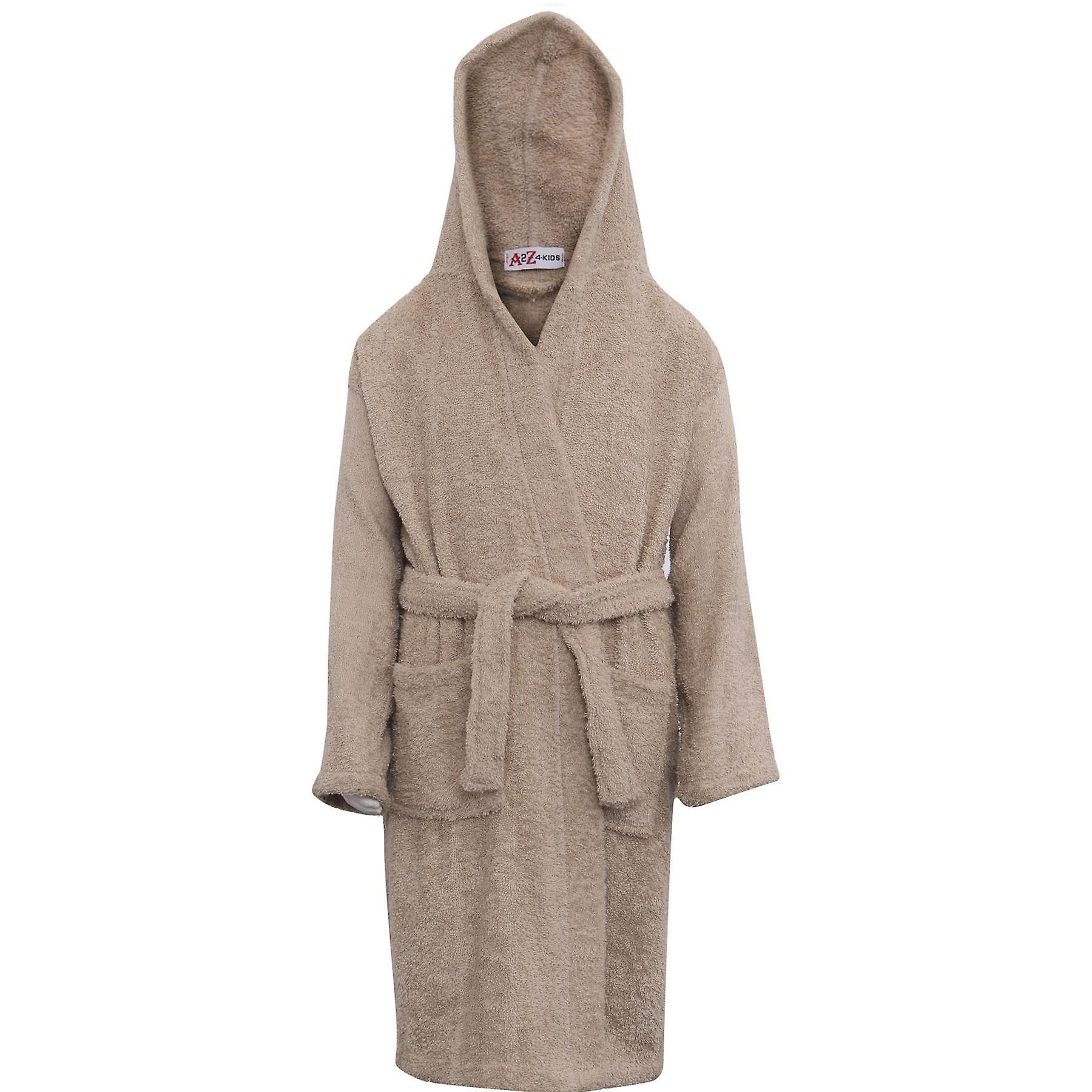 Kids Girls Boys Hooded Towel Bathrobe 100% Cotton Terry Towel Beach Bathing  Robe | Fruugo US