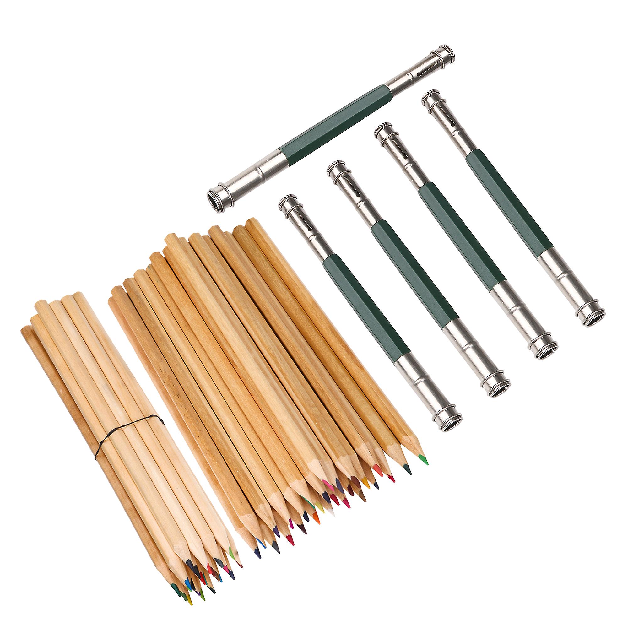53 Pieces Adjustable Double Head Pencil Extender Holder for Art Painting