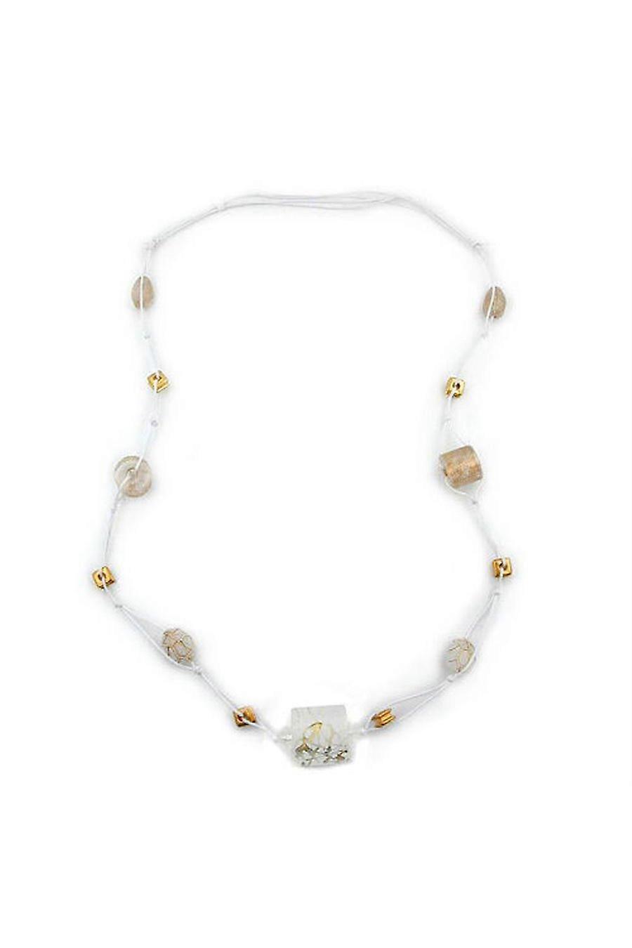 Necklace White Gold-tone 100cm - Gl00195