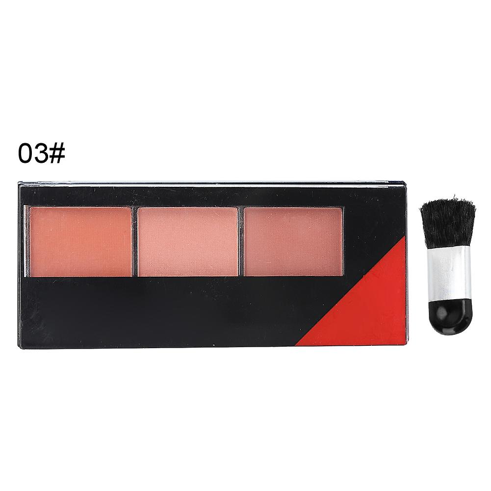 3 Colors Face Makeup Blusher Longlasting Hydrating Pretty Fairy Pressed Powder Cosmetic 03#