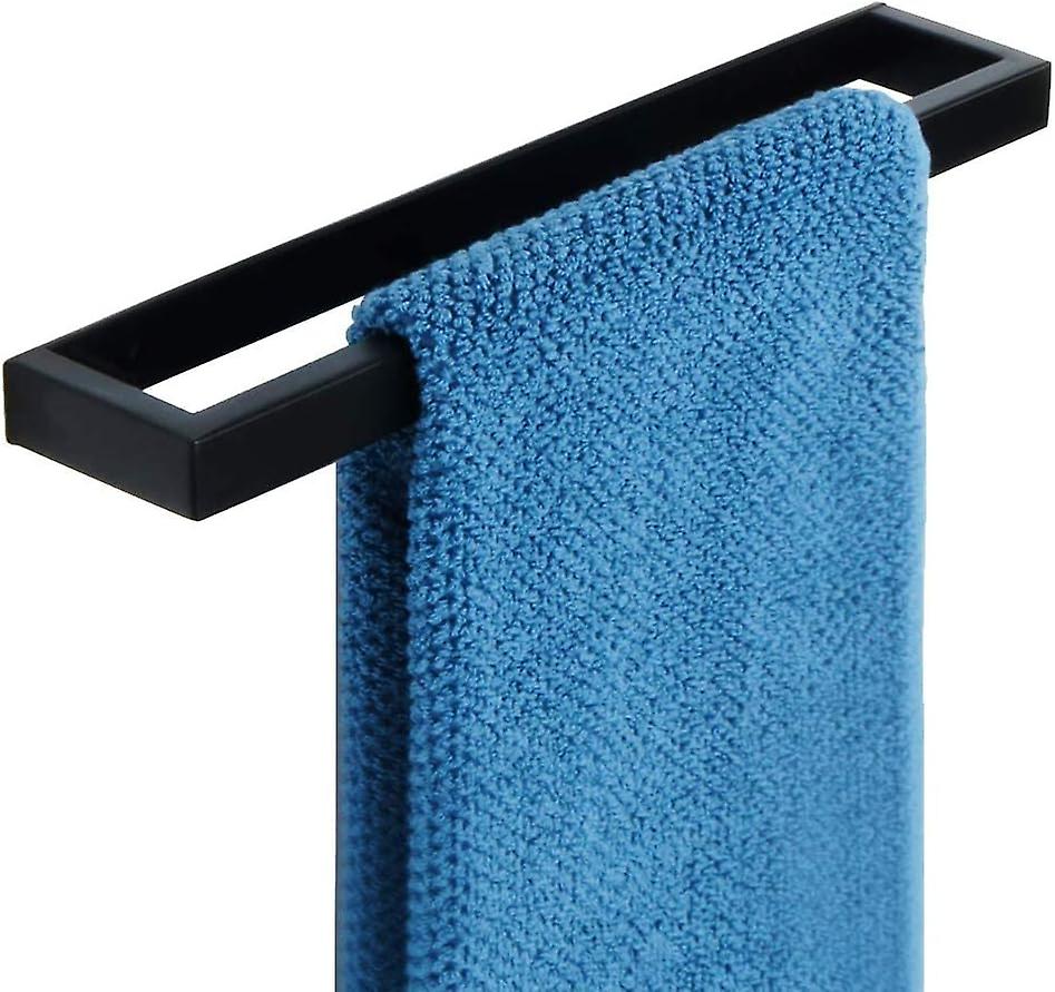 Bathroom Towel Rack No Drilling Adhesive Towel Ring 30CM, Matte Black Towel Rack Made of 3