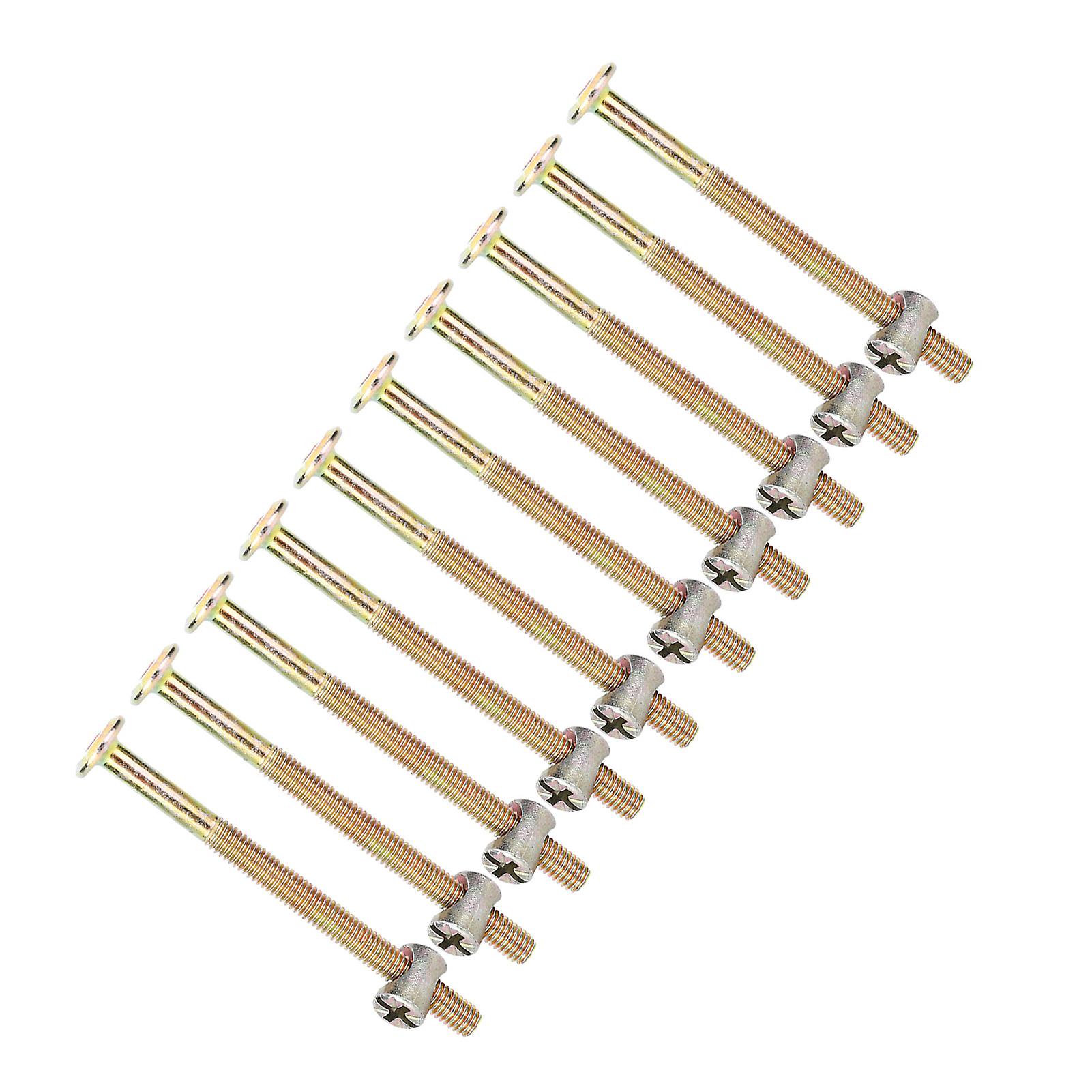 Furniture Hex Socket Thin Flat Head Structural Screw Bolt With Nuts (80mm)