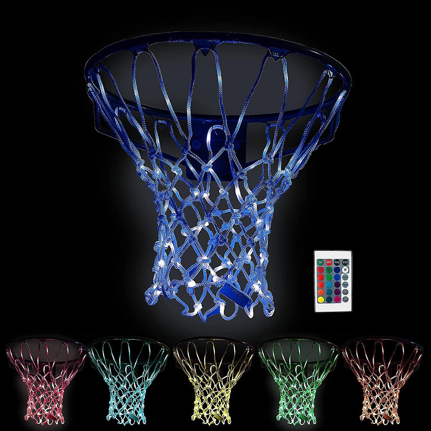 Basketball Light Up Hoop Net, Change Colors With Remote, Heavy Duty Led Replacement Basketball Nets