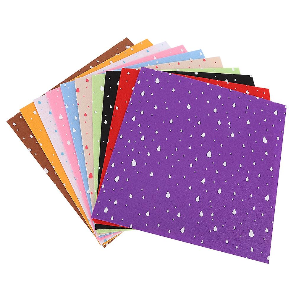10Pcs Rain Drop Pattern Handcraft Non woven Fabric Craft Square Sheet DIY Material (30*30cm)