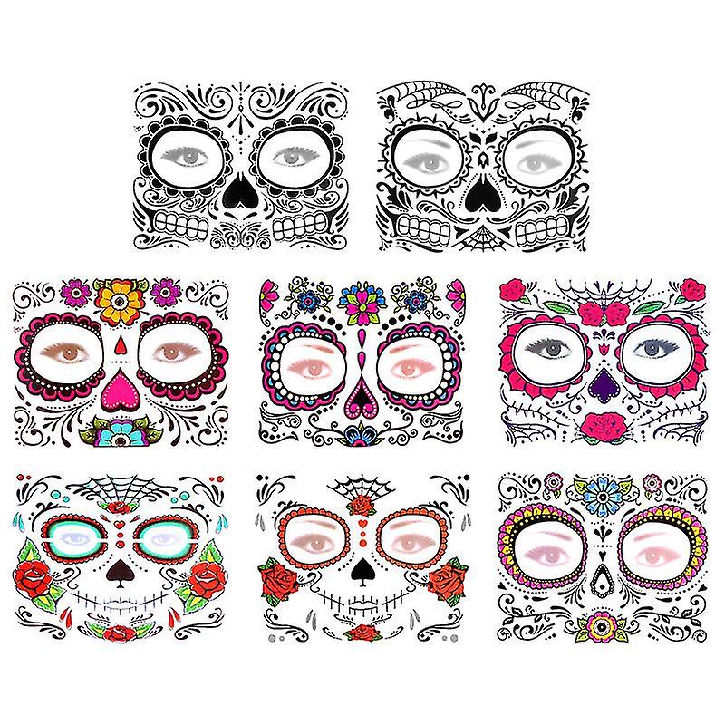 8pcs Face Sticker For Halloween Decorations