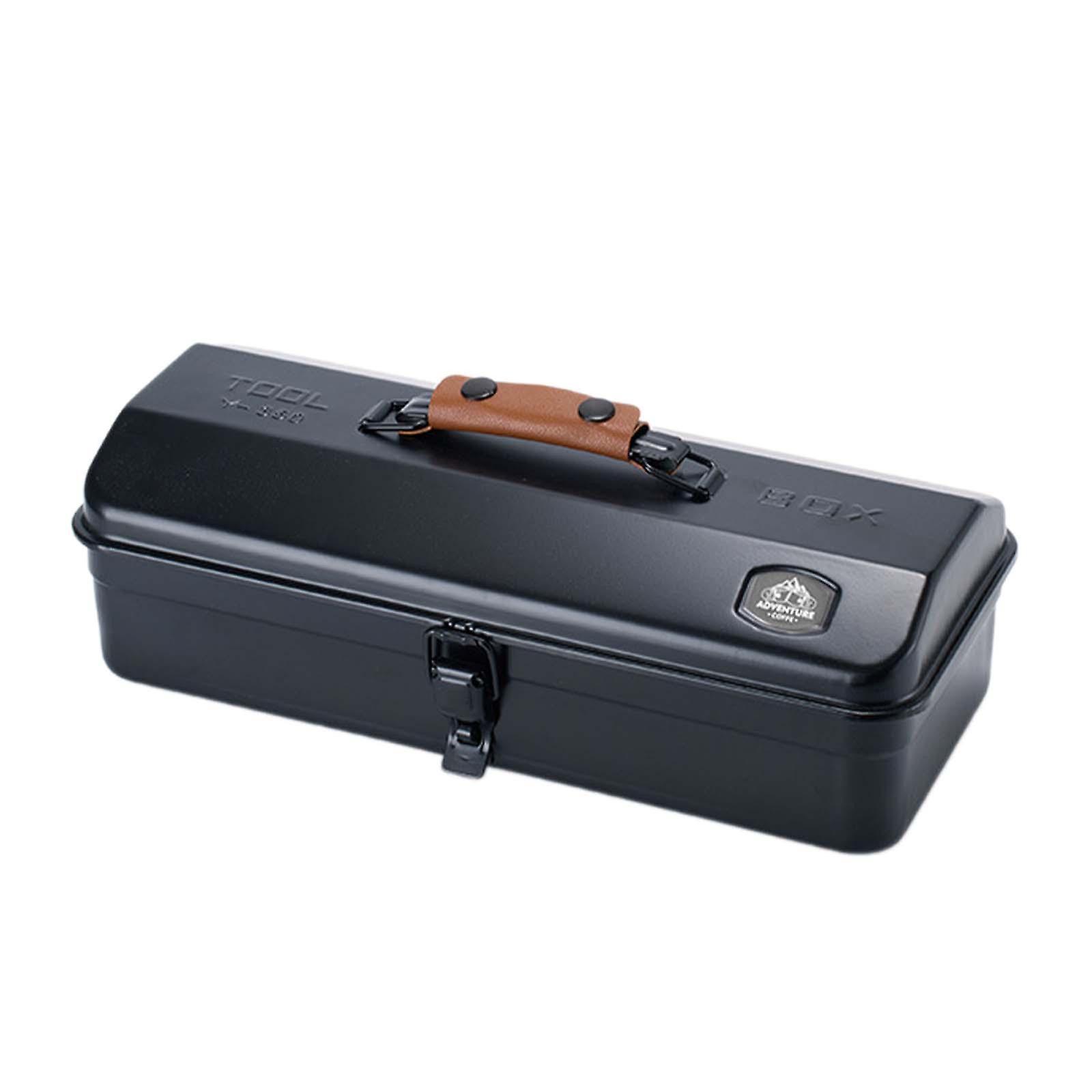 Tool Box Latch Closure Portable Tool Case Portable for Electrician Workshops Black
