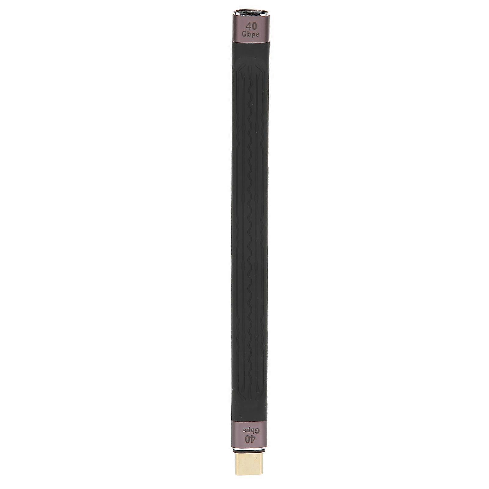 Short Usb C Cable 40gbps Dual Head Fpc Durable Type C Male To Female Pd 100w Fast Charging Cord