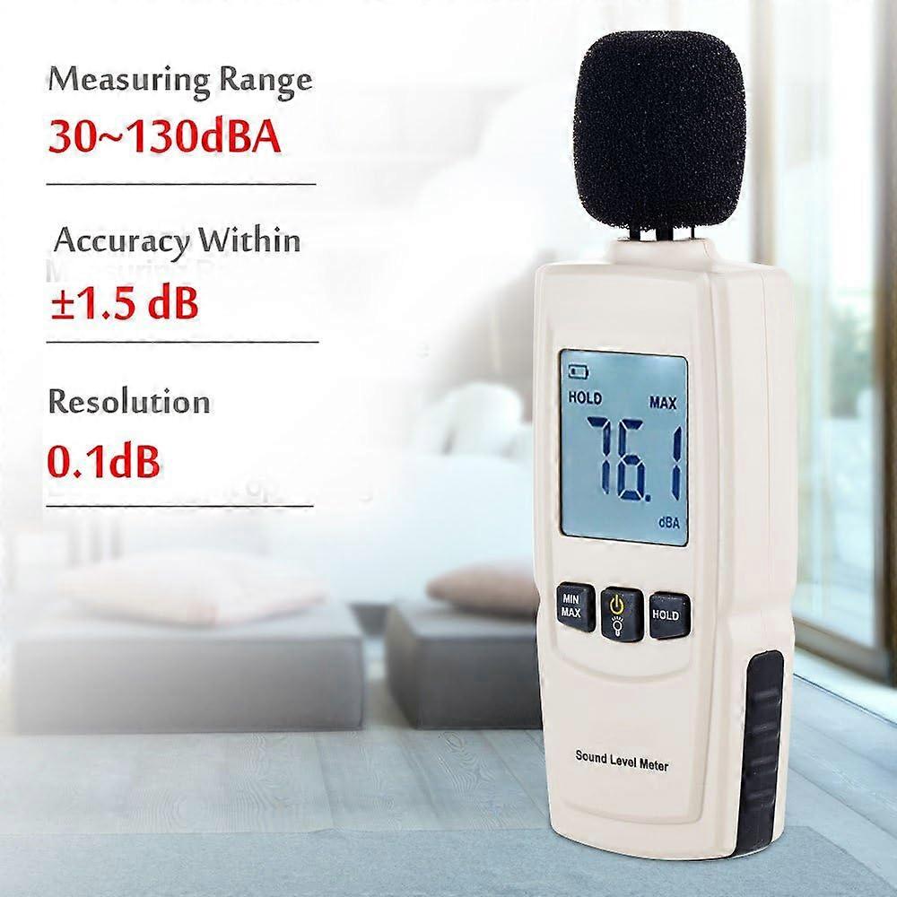 Digital Sound Level Meter, Digital Decibel Tester Range 30-130dB(A),Sound Level Meter Decibel Meter with LCD Screen for Home, Office, Factory, Cinema