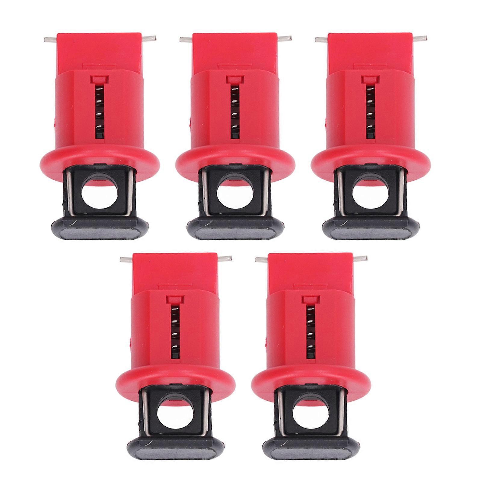 DEWIN Electrical Circuit Breaker Lockout, 5Pcs Electrical Circuit Breaker Lockout Pin Outward Miniature Insulation Lock for Industrial Power