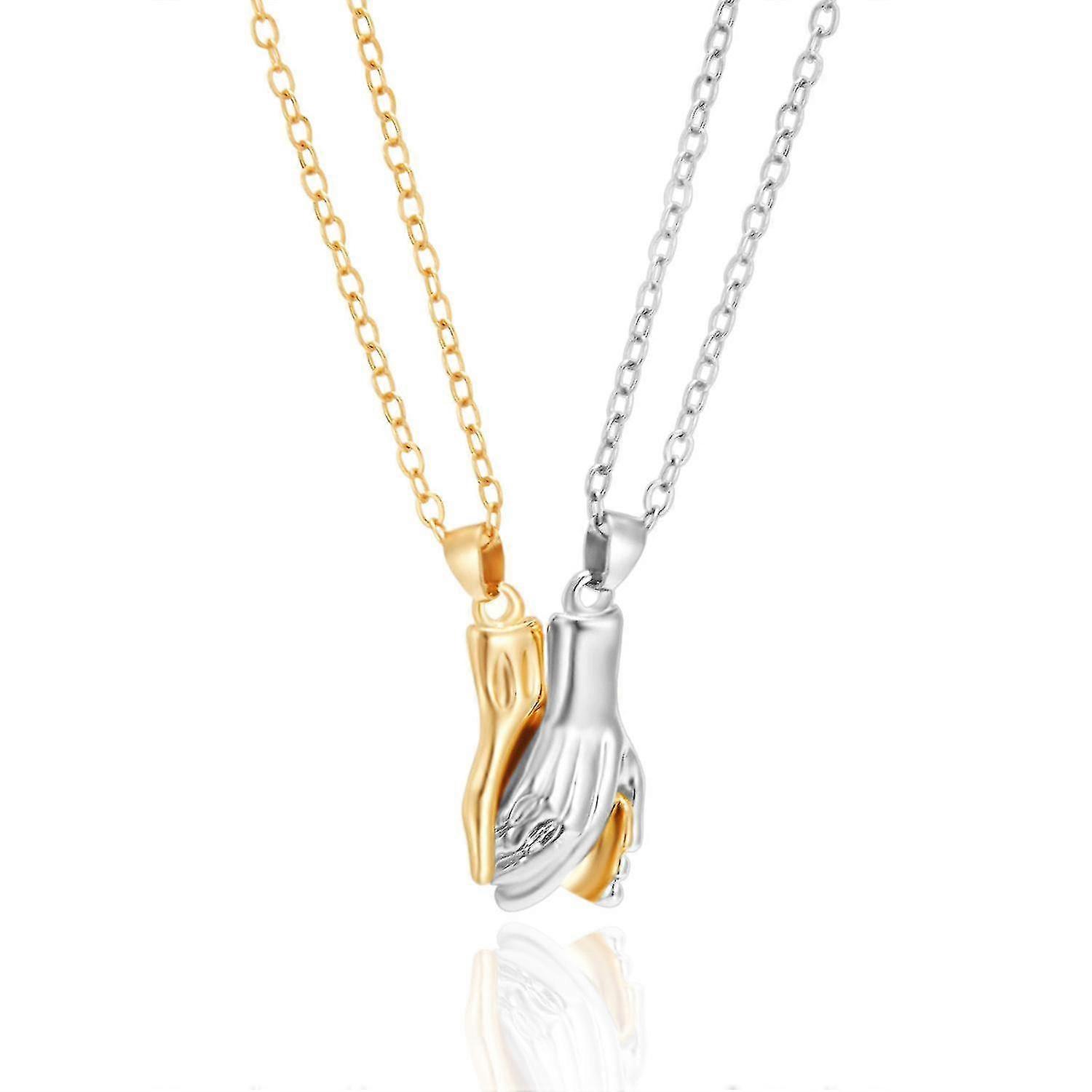 Colliers pendentifs « Deux âmes, un cœur » pour couple, colliers aimantés pour couples