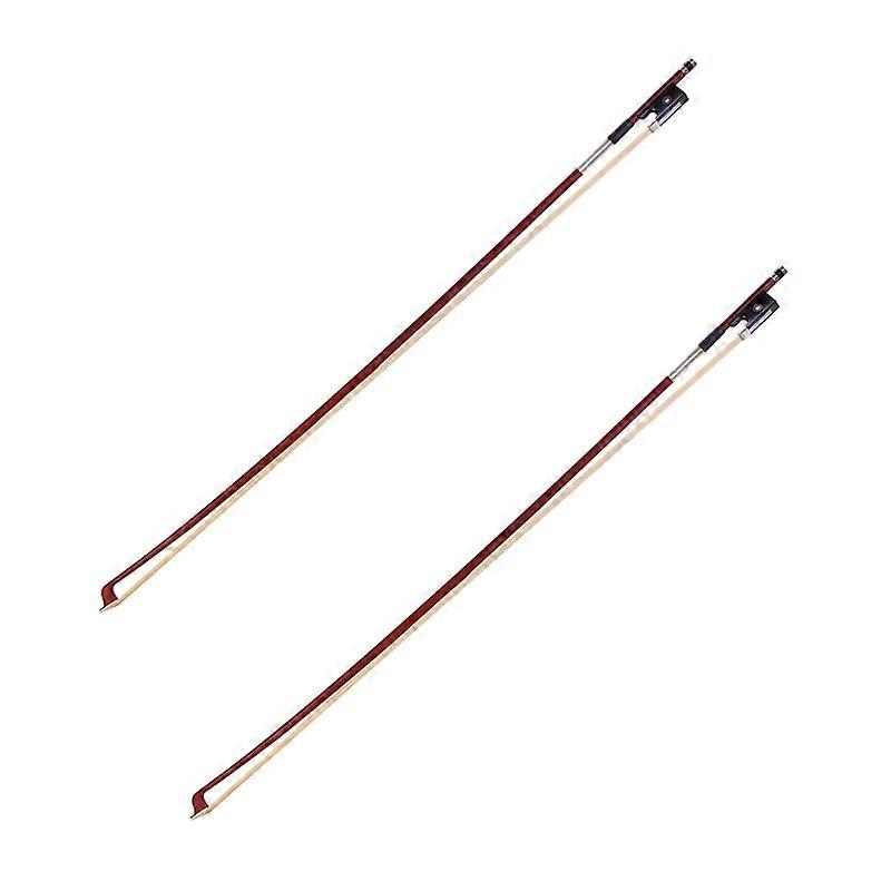2x Black Octagonal Bow Children Playing Durable Violin Bow Musical Instruments 4/4 Portable Learn Practice Bow