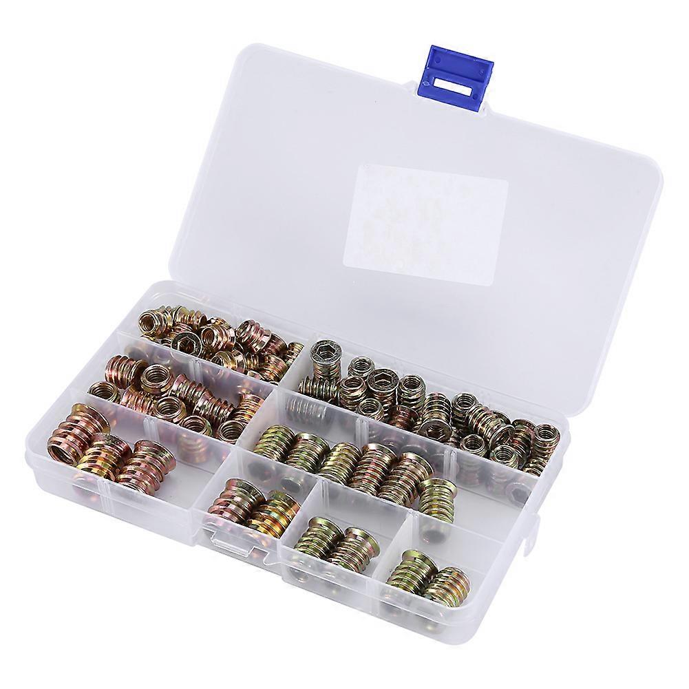 65pcs Iron Inside Hex Drive Head Screw Insert Nut Threaded For Home Use