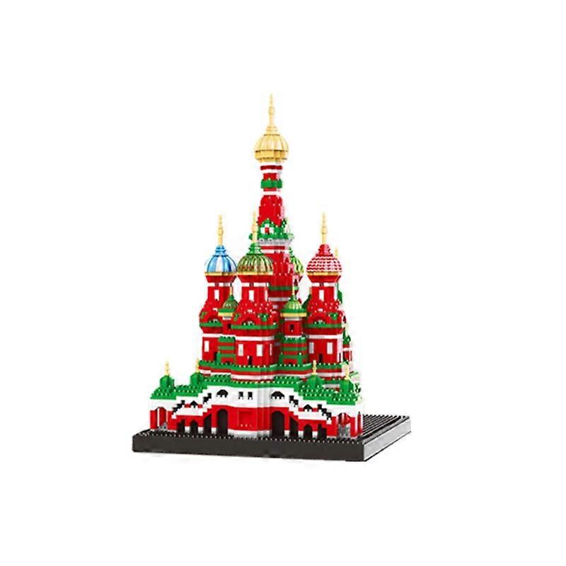 Suuyar World Architecture Building Blocks Saint Basil Cathedral Model Micro Blocks Bricks DIY Toys for Children Gifts