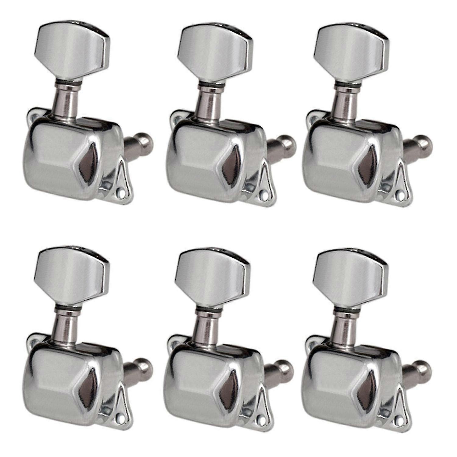 6 Pieces Guitar String Tuning Pegs Semi-closed Tuning Machine