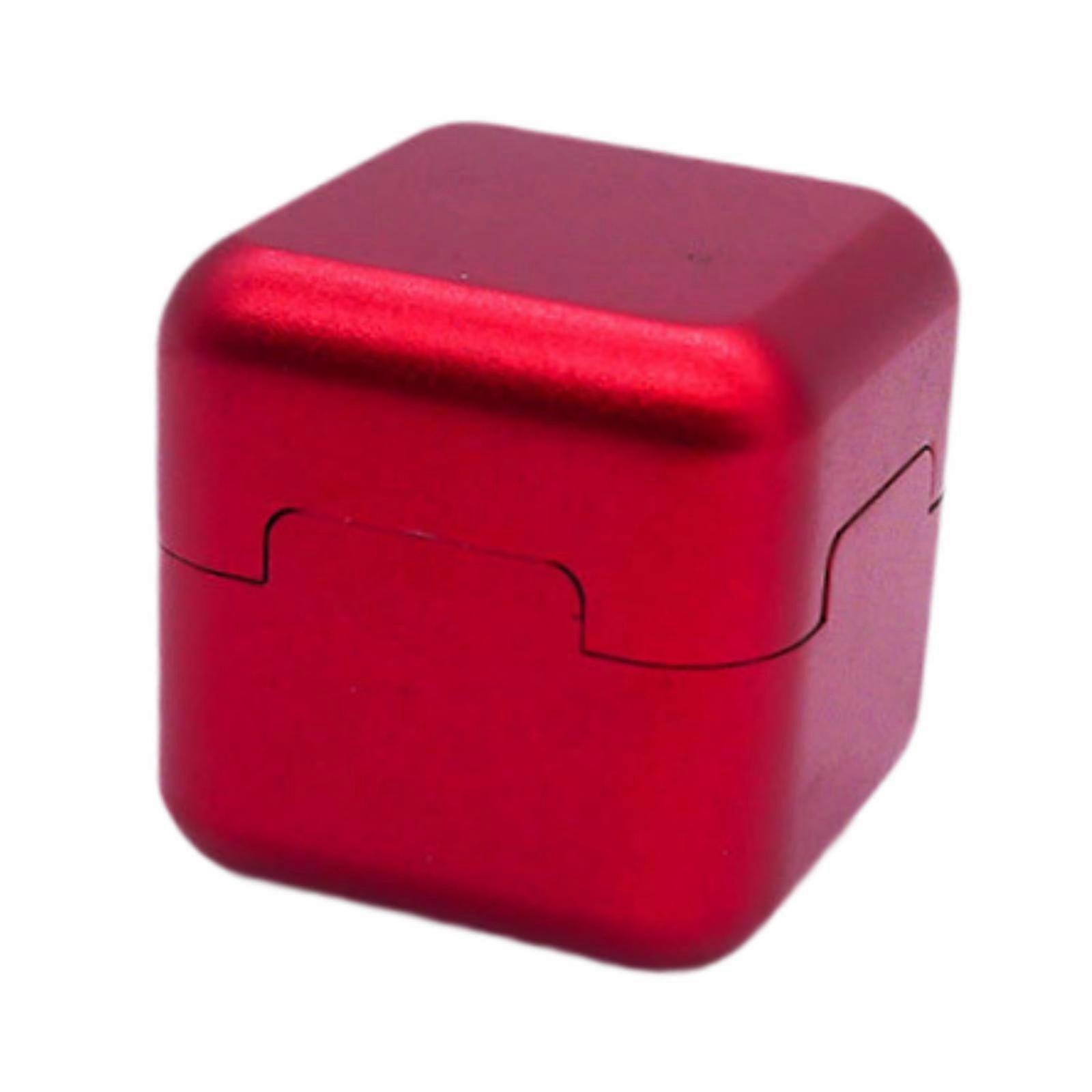 Pool Cue Chalk Holder Mini Metal Storage Box Pool Table Accessory Chalk Case Red