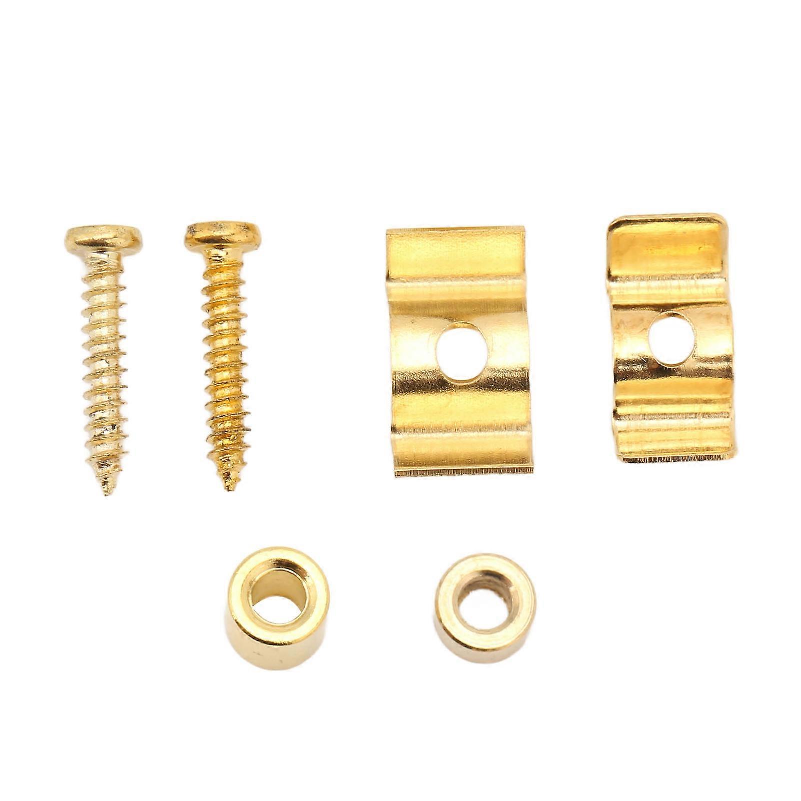 2PCS Guitar String Retainer Iron Compact Burr Free Guitar String Retainer Guide for Replacement Golden