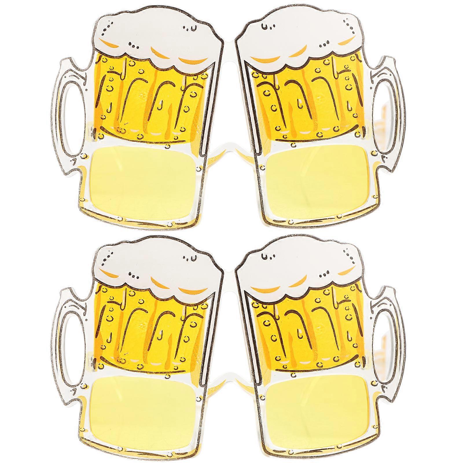 2pcs Per Set Creative Beer Mug Eyeglasses Overflow Beer Cup Eye Glasses for Costume Party Stage Shown