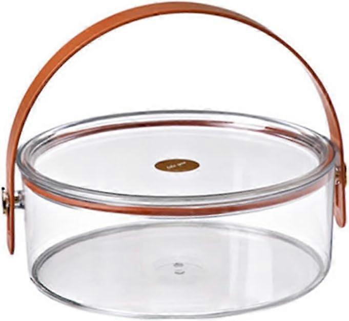 Snack Storage Box with Lid, Snack Serving Tray, Candy Box, Round Snack Transport Box, Snack Traystyle 1