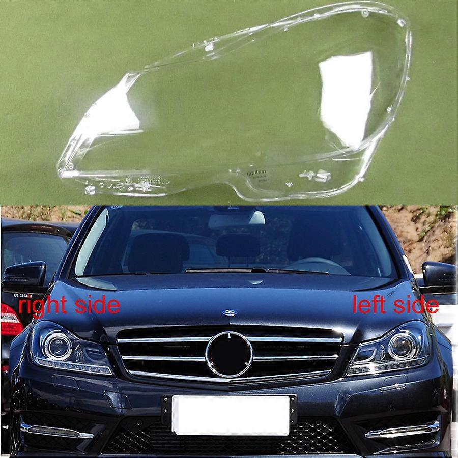 Front Lampshade Lamp Shell Headlamp Cover Headlight Shade For 2011-2014 Benz C Class W204 C180 C200 C260