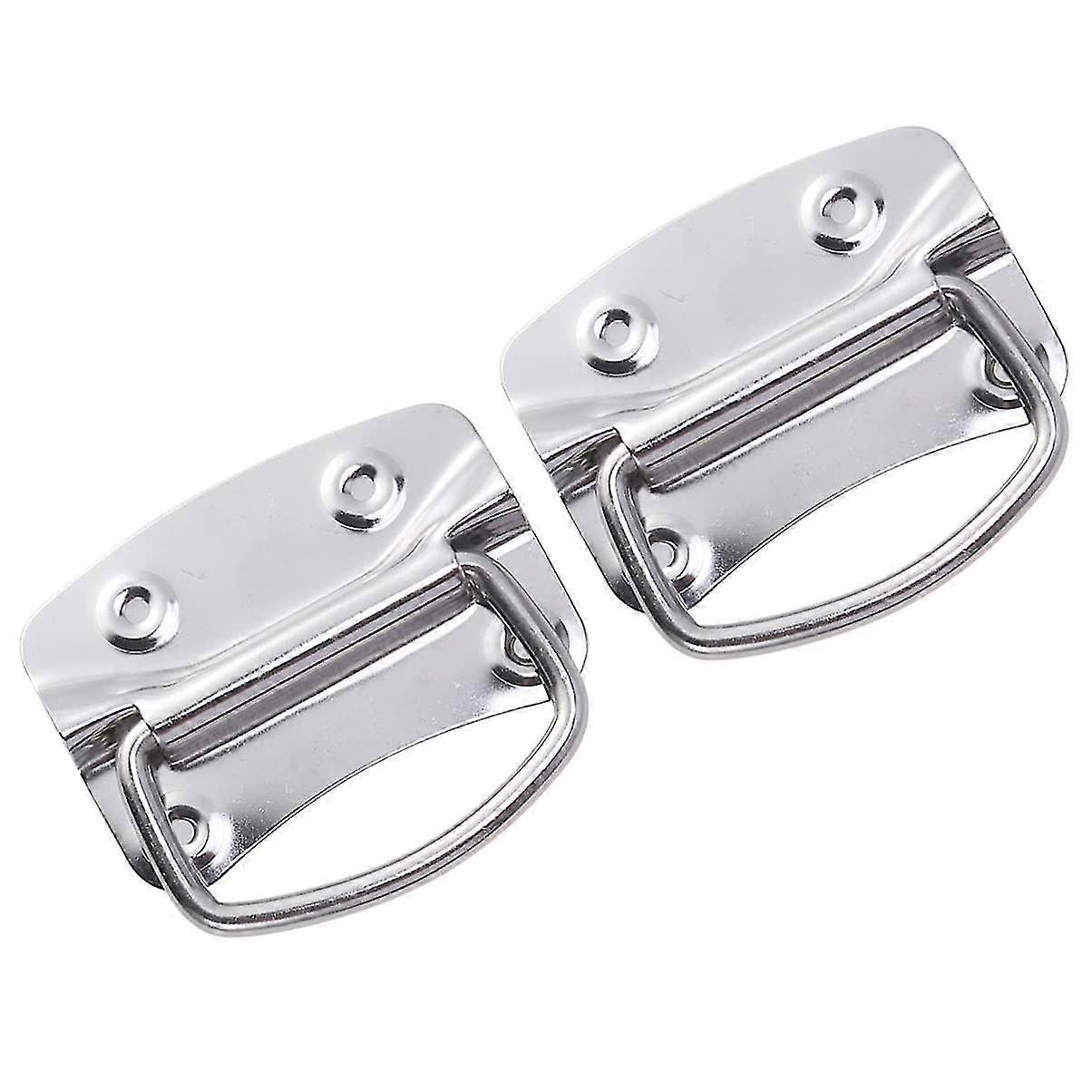 2PCS الفولاذ المقاوم للصدأ سحب مقابض الثقيلة الثقيلة مقابض الصدر لباب صندوق الأدوات