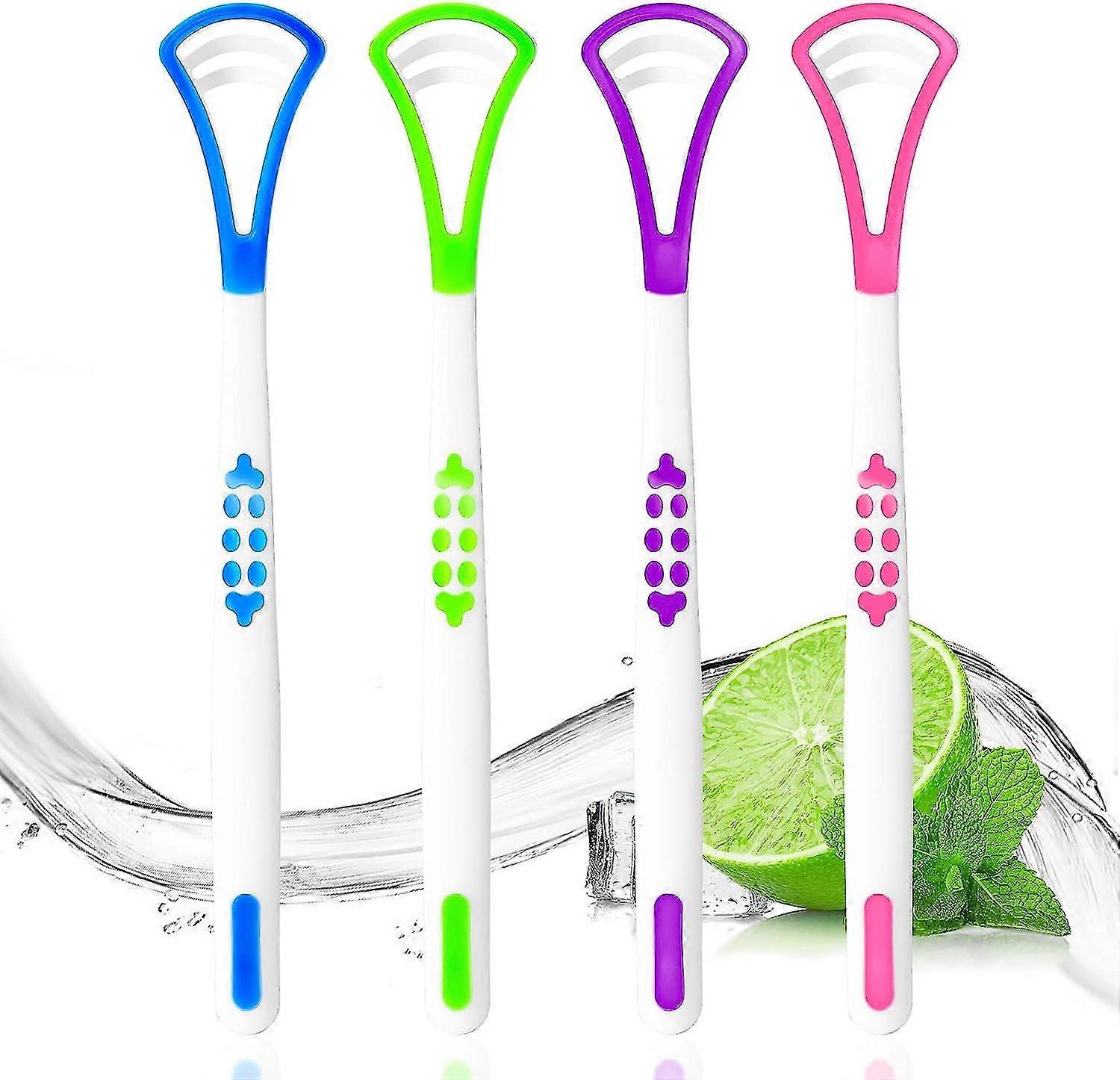 Tongue Cleaner Tongue Scraper Set 4 Colours
