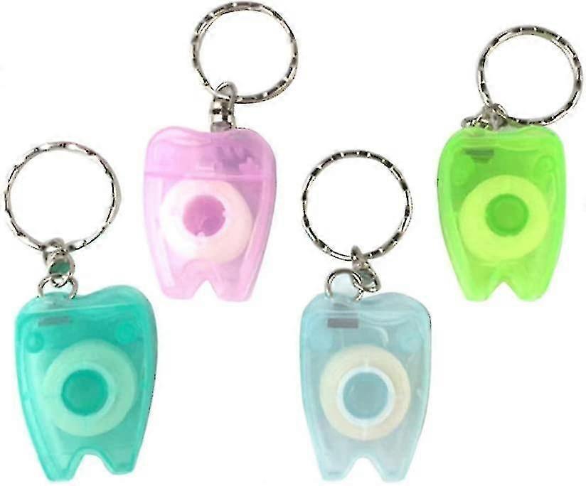 12pcs Portable Mint Dental Floss With Key Chain Dental Floss Tape Mini Dental Floss