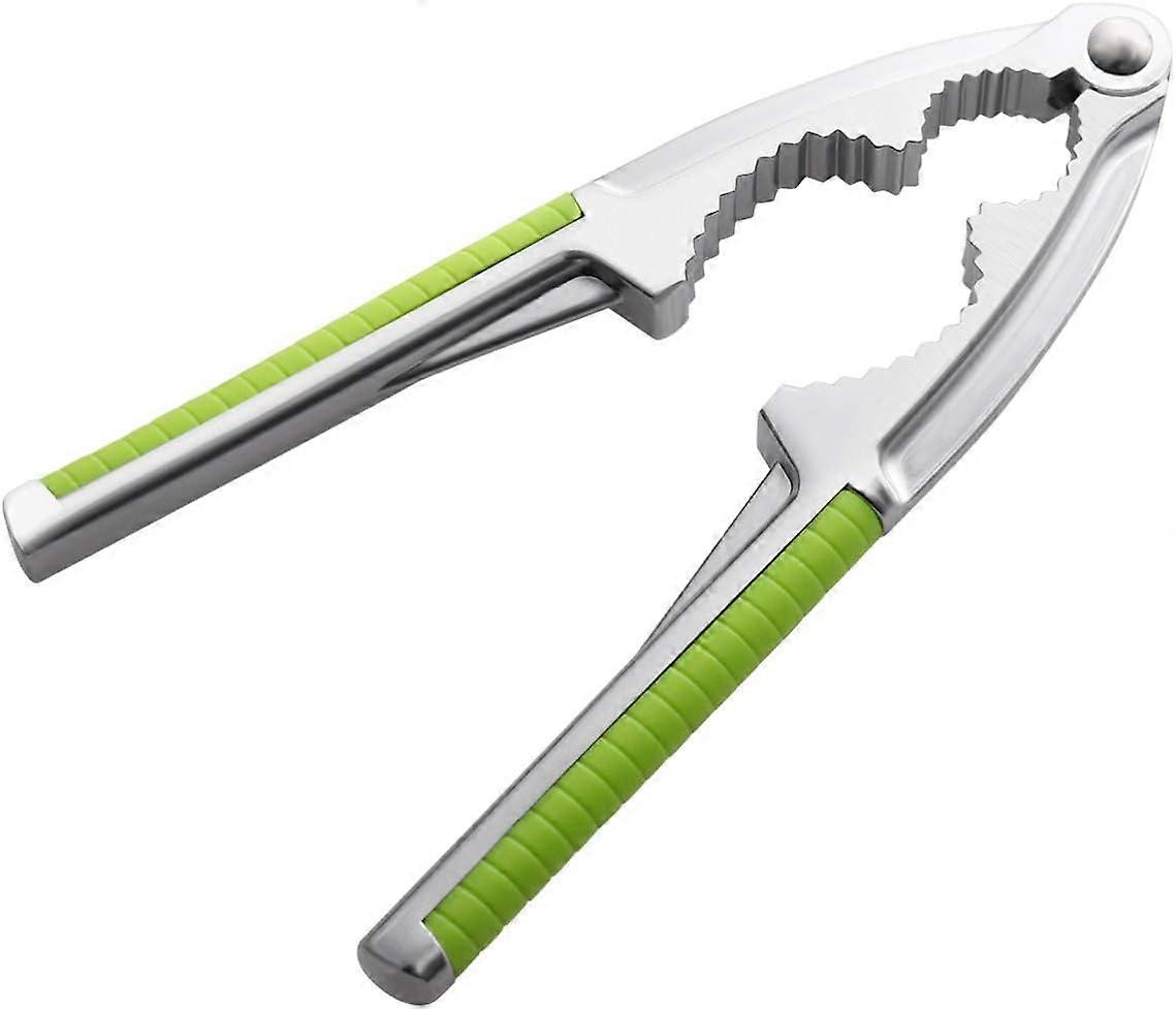 Heavy Duty Walnut Cracker Tool, Nutcracker Lobster Crab, Nut Seafood Cracker with Green Non-slip Handle