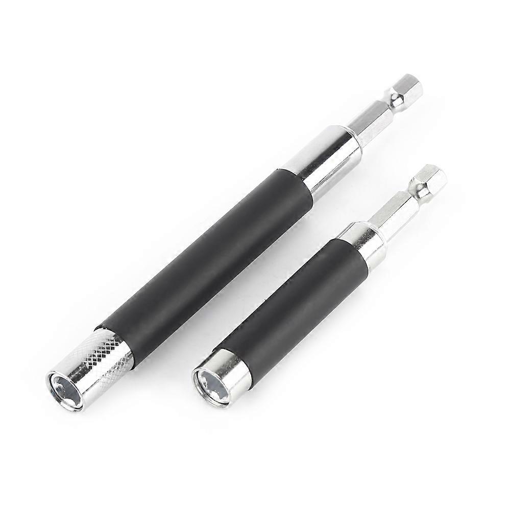2pcs Extendible Hex Shank Socket Magnetic 1/4inch Electric Screwdriver Bit Holder Adapter