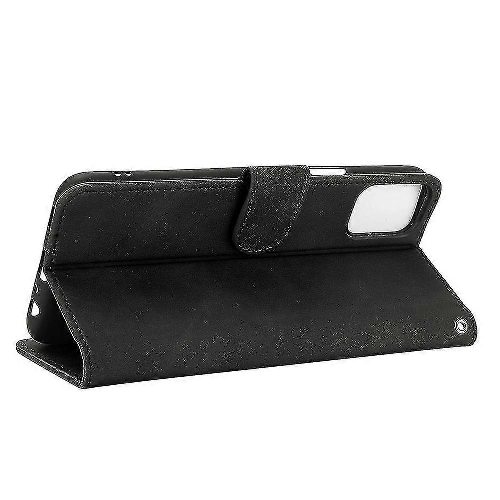 Custodia In Pelle Portafoglio Per LG K42: Cover Flip Con Funzione Stand, Magnetica E Slot Per Schede – Nero