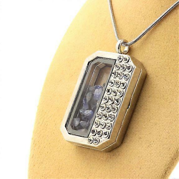 Raw Benitoite necklace
