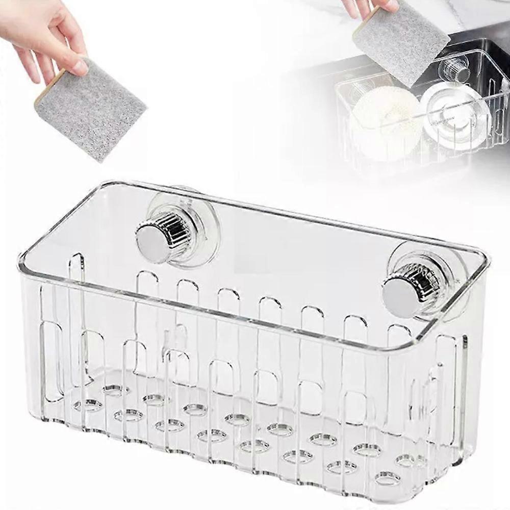 Sponge Holder for Kitchen Sink with Strong Suction Cup,New Kitchen Sink Caddy
