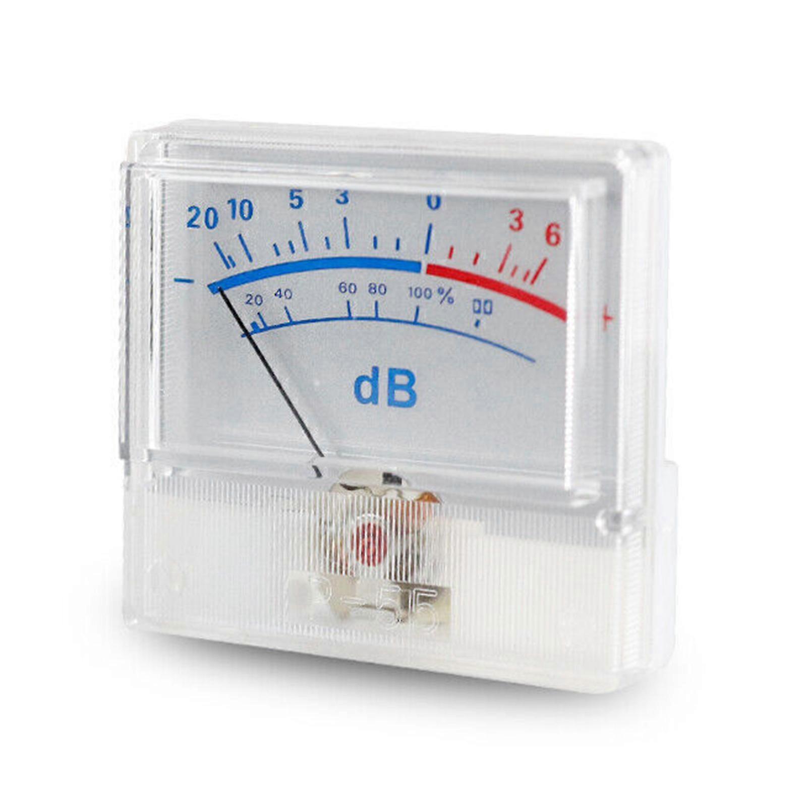 Valkoinen paneeli, erittäin tarkka äänentoiston tehovahvistin, VU-mittari, DB-tason otsikko, fq