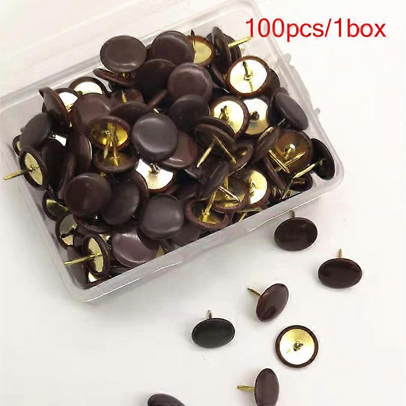 100Pcs of 13 colors color plastic coated pushpins flat head pushpins cork board office creative stationery
