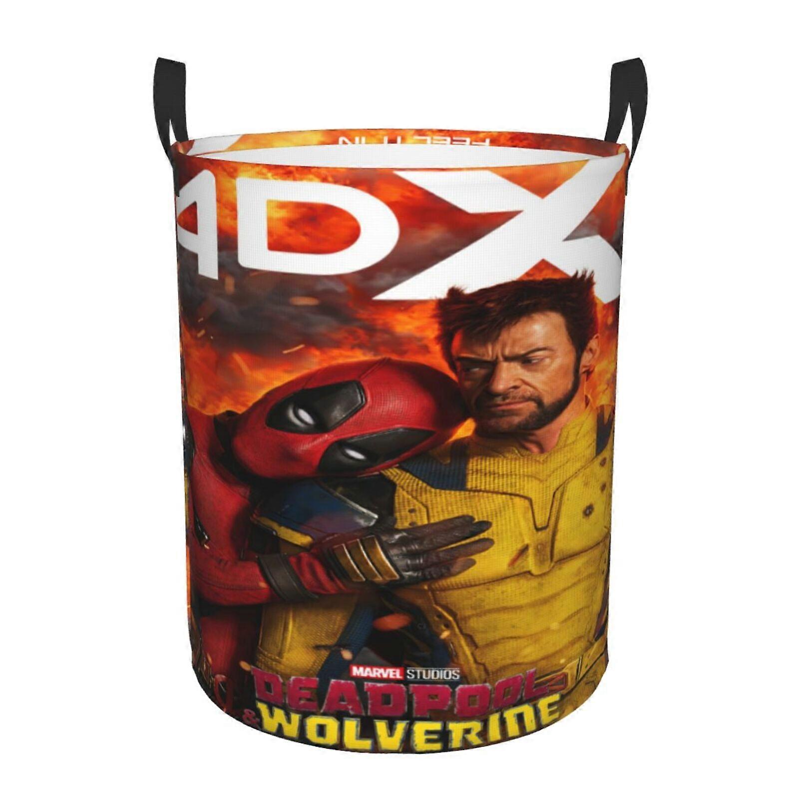 Deadpool &amp; Wolverine Laundry Basket, Collapsible Laundry Hamper, Dirty Clothes Hamper,Waterproof Clothes Hamper,Fold-SYS26520