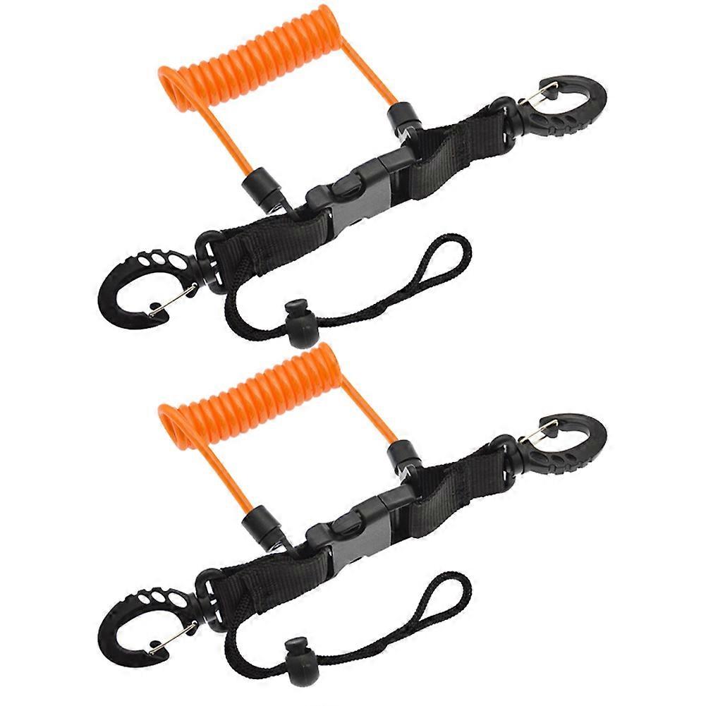 Diving Camera Lost Hand Rope TPU Spring Steel Wire Anti-Lost Rope with Quick Release Buckles on Bot