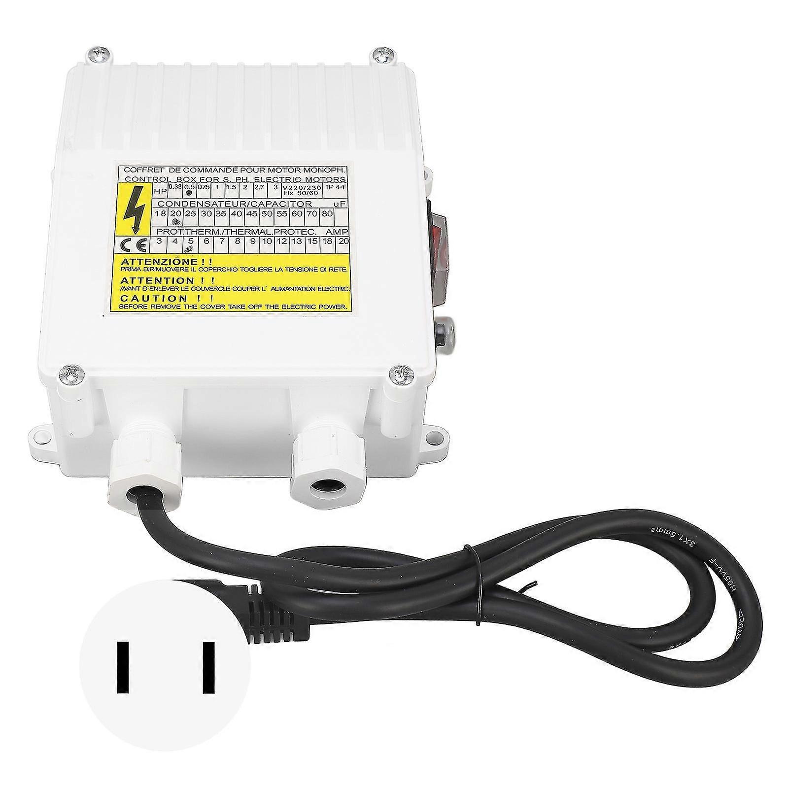 Well Pump Control Box 370w Submersible Pump External Switch Controller With Thermal Protection For Household Industrial