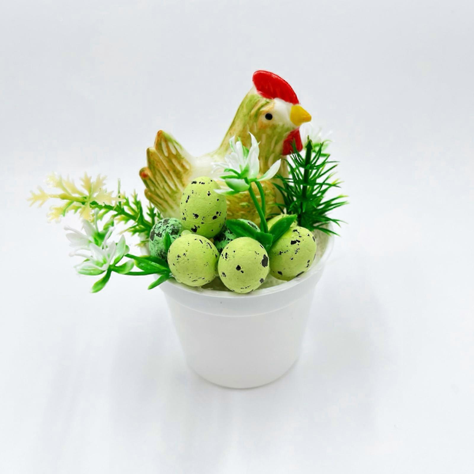 Ghirlanda di uova di Pasqua, decorazioni pasquali per porta di Pasqua, ghirlande primaverili per porta d'ingresso, per interni ed esterni, decorazione per la casa, patio, veranda, 50 cm (verde