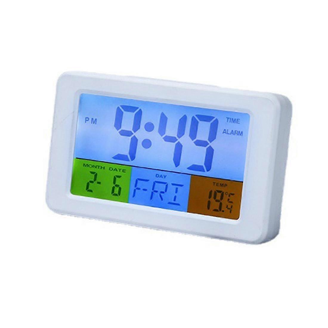 Lcd Color Electronic Alarm Clock Multi-function Temperature Countdown Digital Clock Lazy Snooze Bed