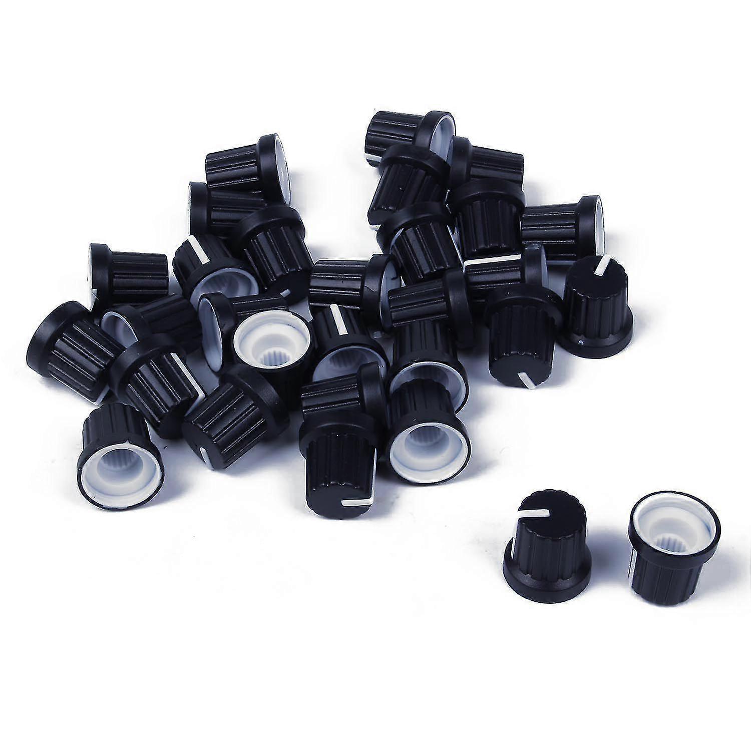 30pcs Black White Point Guitar Effect Pedal Knobs Amplifier Control Knobs