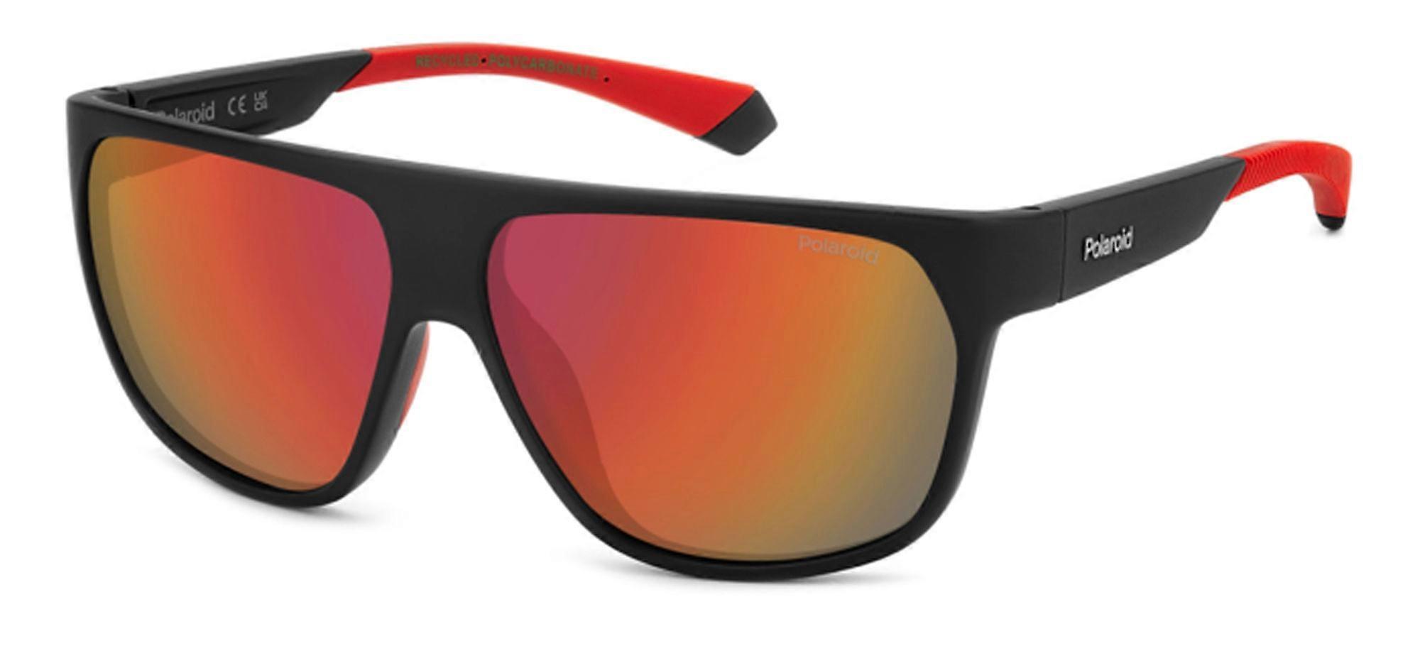 Lunettes de soleil Polaroid PLD 7053/S NOIR MAT ROUGE/ROUGE POLARISÉ 60/12/140 Homme