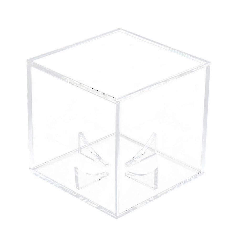 1 Pc Tennis Ball Case Transparent Square Acrylic Baseball Display Stand Storage Box Holder For Player Fan -t