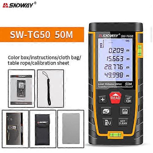 Laser Rangefinder High Precision Laser Distance Meter Measuring Tape Roulette Trena Metro Double Level Construction Tools