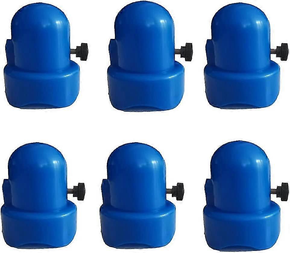 trampoline end caps - blue safety net for jumping bed post - post cap with screws(6 pcs)