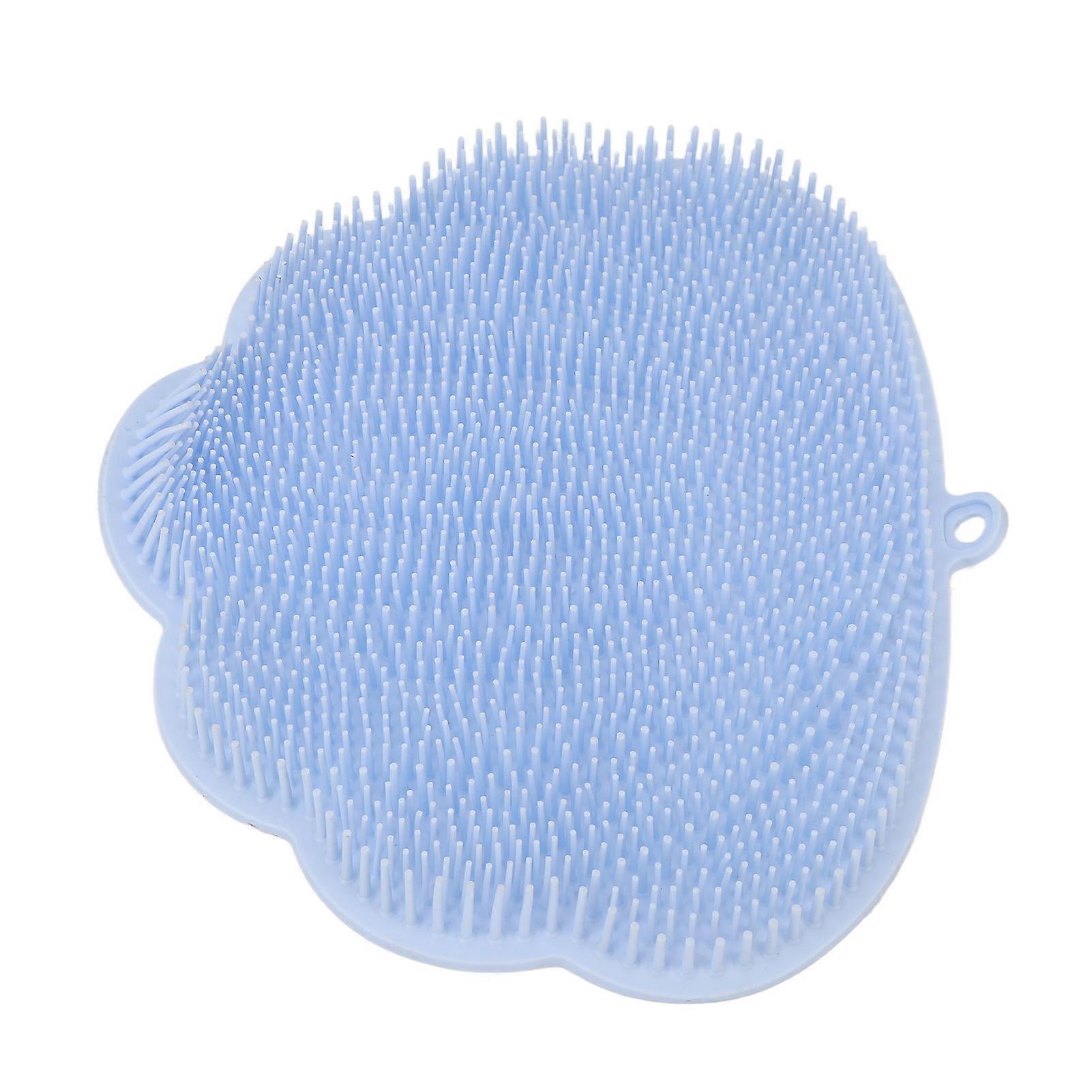 Shower Massager Cleaner with Suction Cup Soft Touch Foot Scrubber Massager Foot Care Tool Blue
