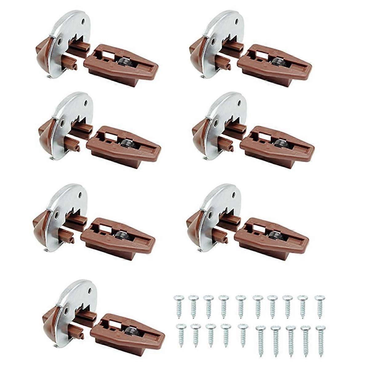 Replacement Drawer Guide Model 168, 7 Sets of Metal Backing and Drawer Stops with Rollers, Fits Sli