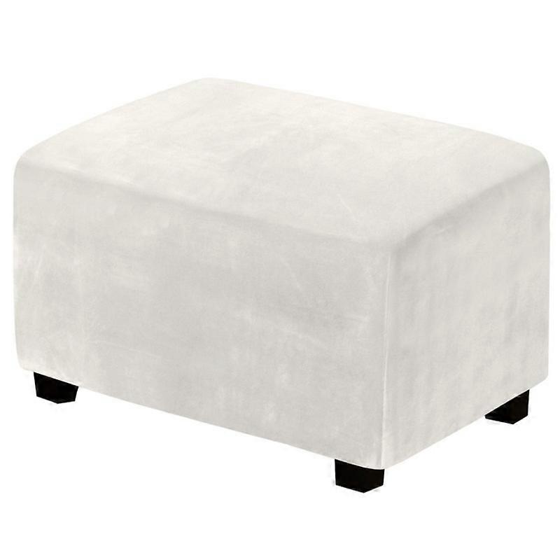 Square Velvet Ottoman Covers Ottoman Slipcover Square Footstool Protector Covers Storage Stool Ottoman Covers Stretch with Elastic Bottom