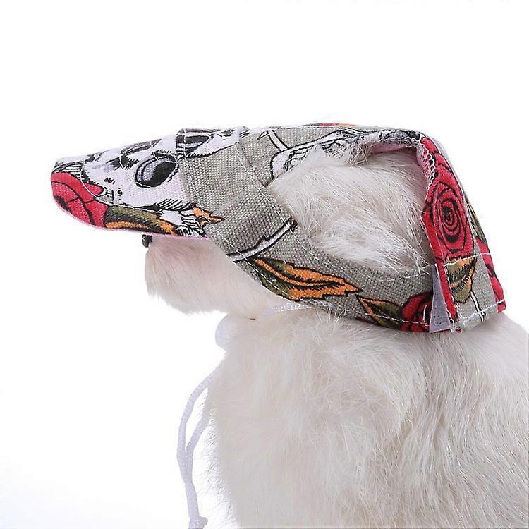 EVAGO Baseball Caps Hats with Neck Strap Adjustable Comfortable Ear Holes for Small Medium Dogs in Ourdoor Sun Protection