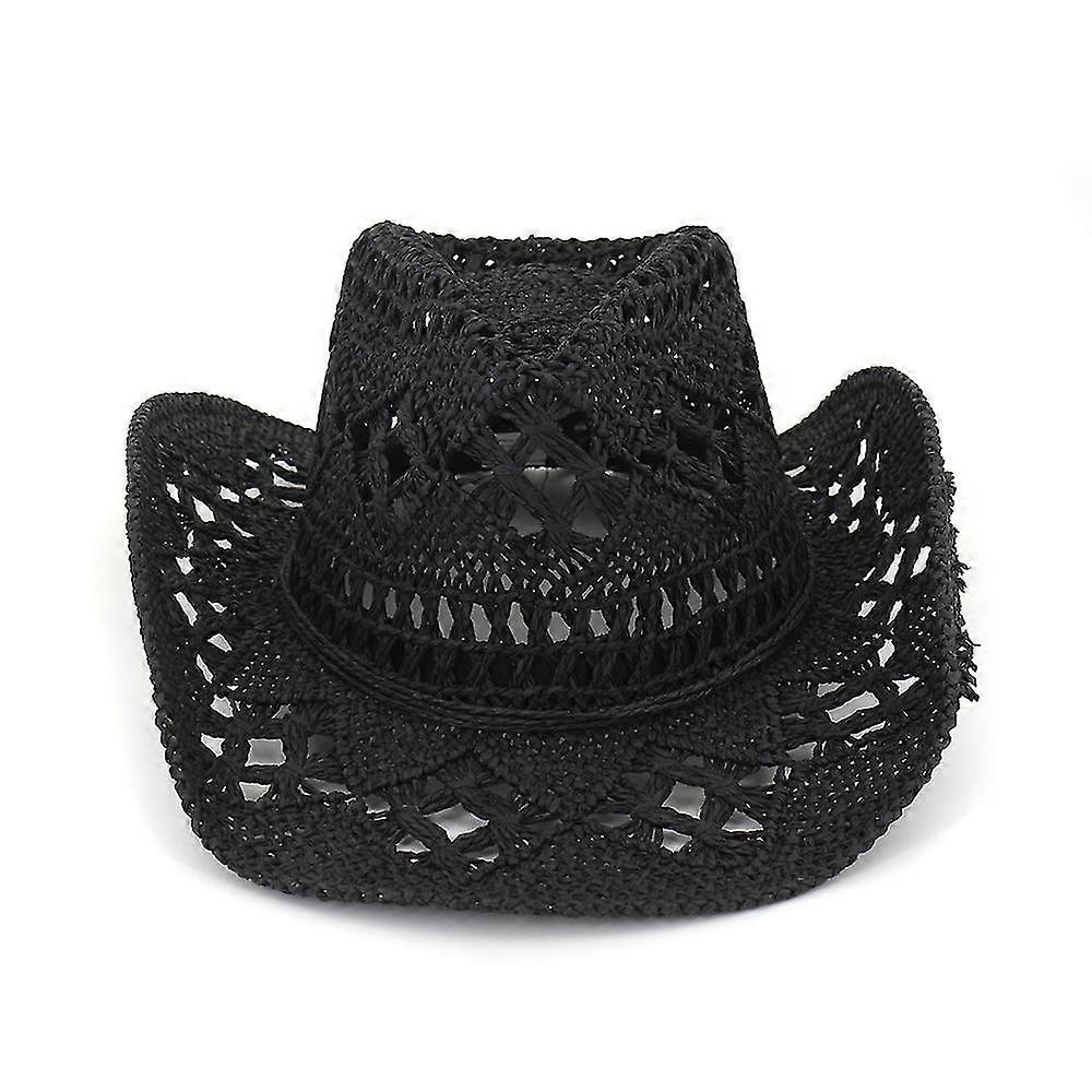 Handmade Pierced Cowboy Hat Sun Hat With Wide Brim