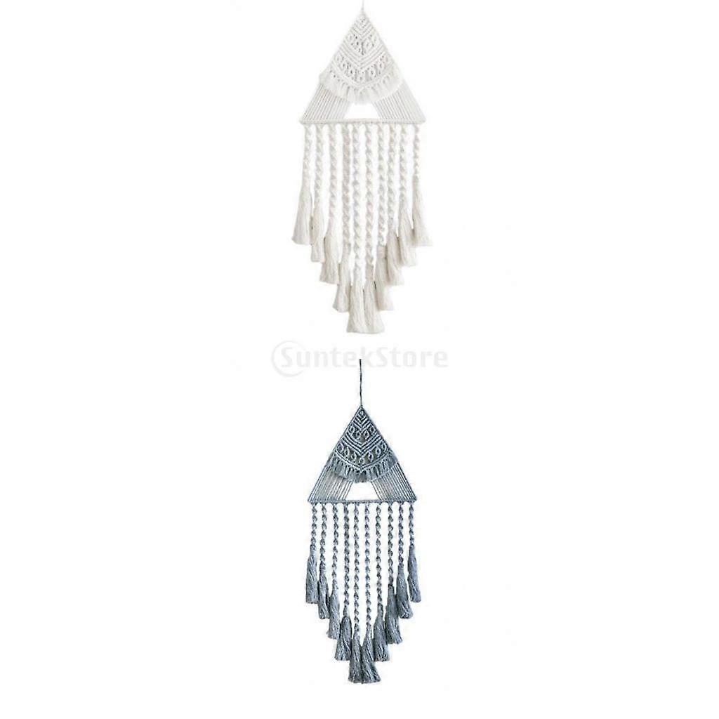 2x tapisserie murale en macramé tissé à la main Boho pour un usage domestique