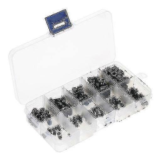 200pcs Noir Allen Head Socket Interne Hex Set Grub Screw Assortiment Cup Point Screws Kit pour la maison